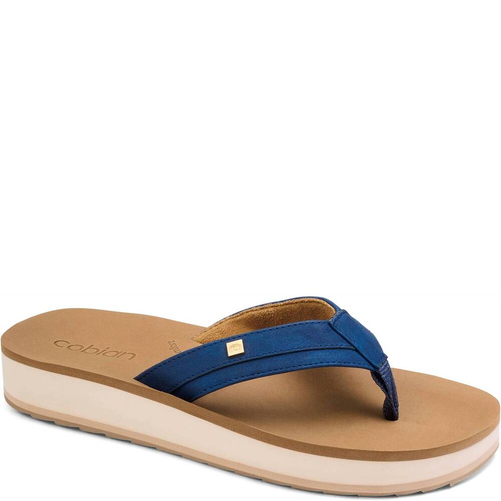NEW COBIAN women's reya rise flip flop in navy